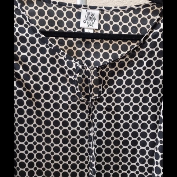 🦄- Ivy Jane sz Large Black & Grey Geometric Patterned Blouse - Picture 3 of 6
